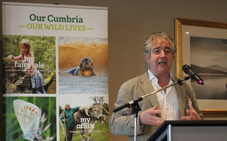 Image of Tony Juniper at Cumbria Wildlife Trust  Uplands Conference February 2020
