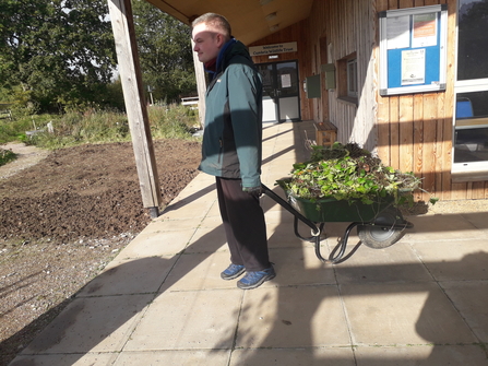 Mencap Volunteer, David working at Gosling Sike.