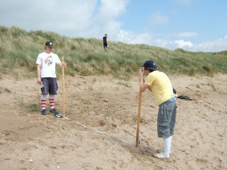 Image of students surveying for Dynamic Dunescapes, Oxwich, Wales © Dynamic Dunescapes