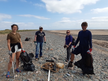 Image of O'Neil Architects at beach clean at South Walney Nature Reserve credit Cumbria Wildlife Trust