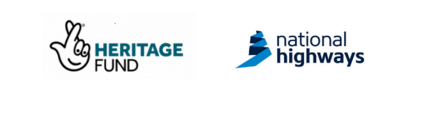 Heritage Fund and National Highways logos