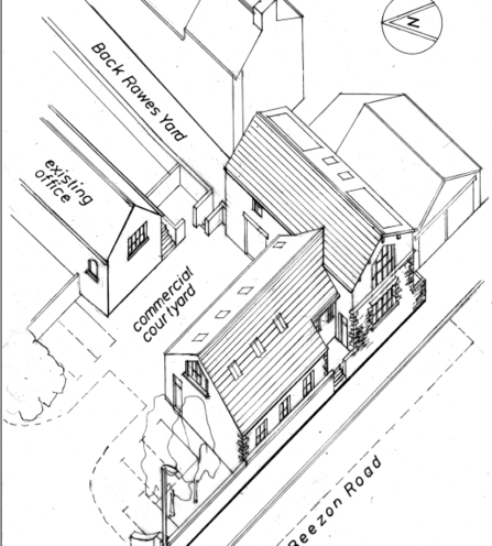 Swift Lodge, drawing from above