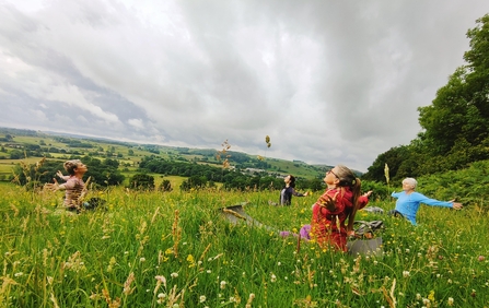 image of yoga at Staveley woodlands credit Cumbria Wildlife Trust