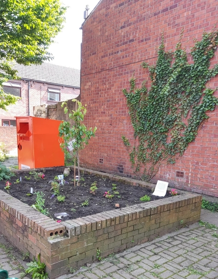 Finished planter at Brook Street Primary School