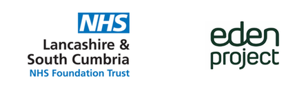 NHS Lancs South Cumbria loogo and eden project logo