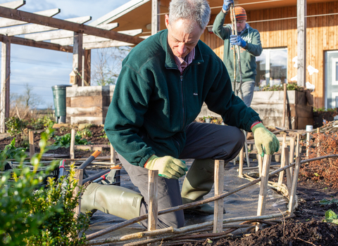 Volunteer Chris Dove in Gosling Sike Garden