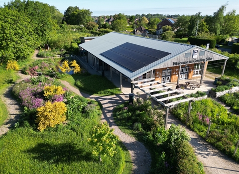 Aerial view of Gosling Sike nature hub and wildlife garden