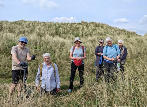 Haverigg volunteer group, Haverigg dunes, July 2023