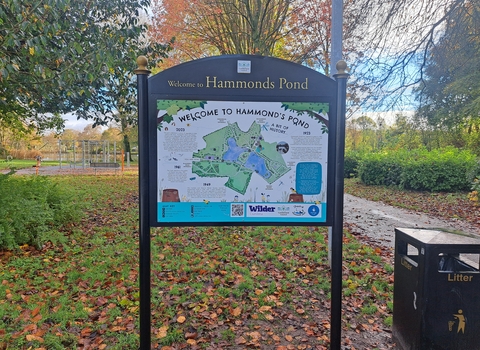 Hammonds Pond information board 1 of 3